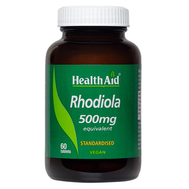 HealthAid Rhodiola 350mg Tablets - Stress and fatigue relief supplement.