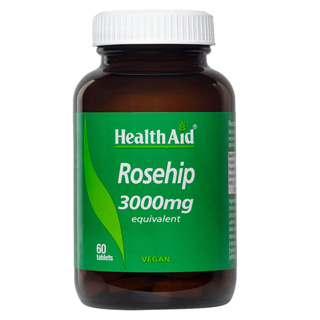 HealthAid Rosehip 3000mg Tablets - Natural joint support and immune booster.