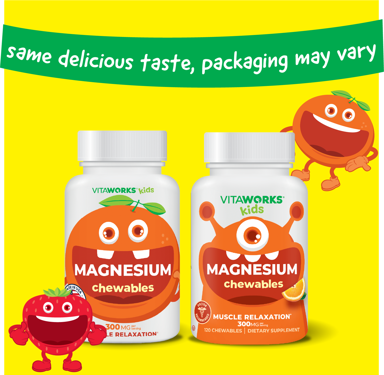 VitaWorks Magnessium Supplement for Kids Chewable, Strength: Orange / 120 Chewable Tablets