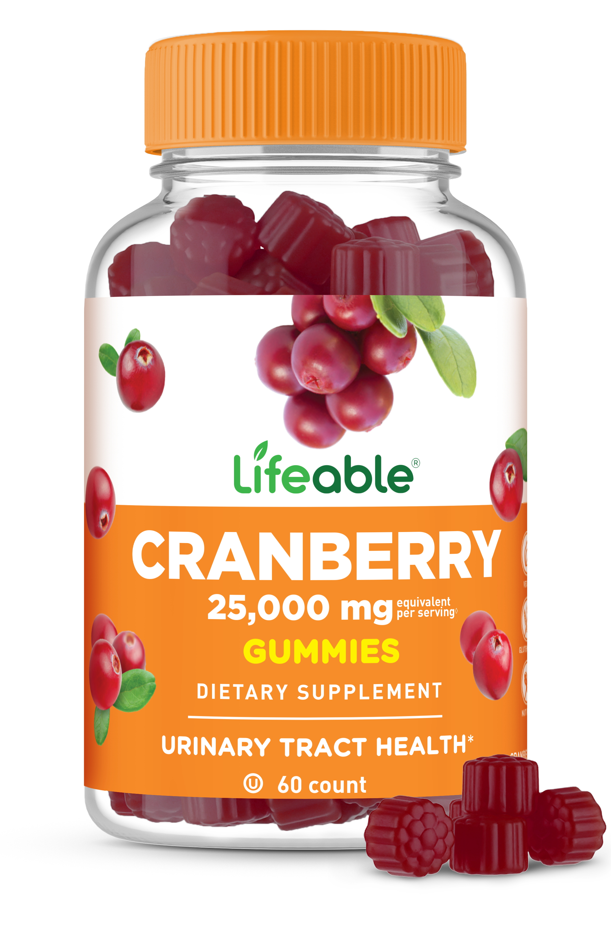 Lifeable - Cranberry Gummies for Women, 60 ct