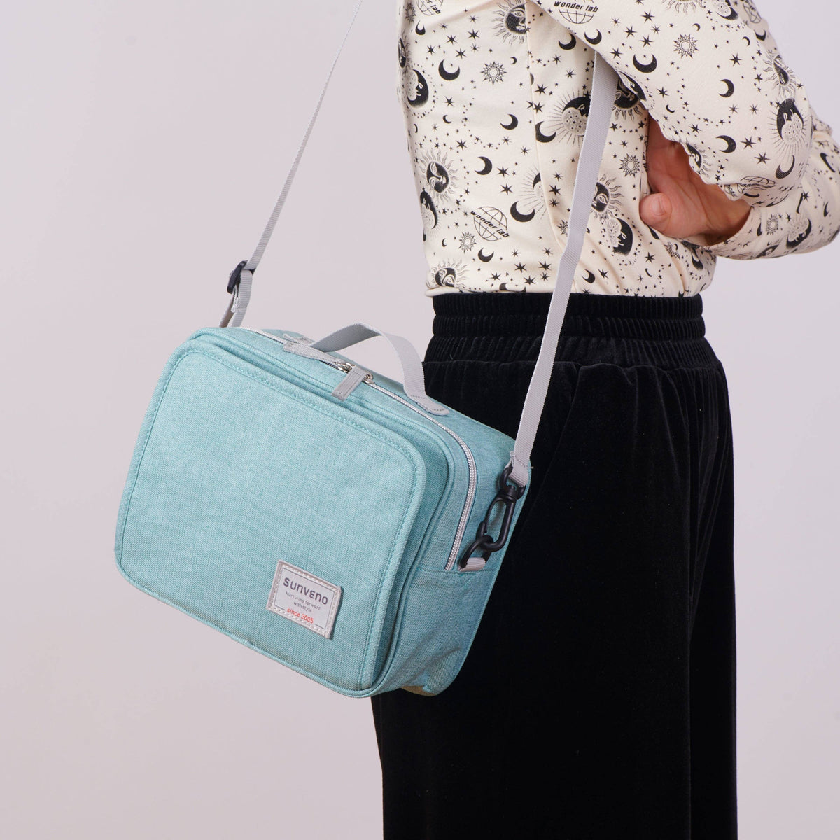 Diaper Changing Bag: Gray / Large