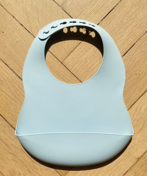 Silicone bib for babies and children: Old rose