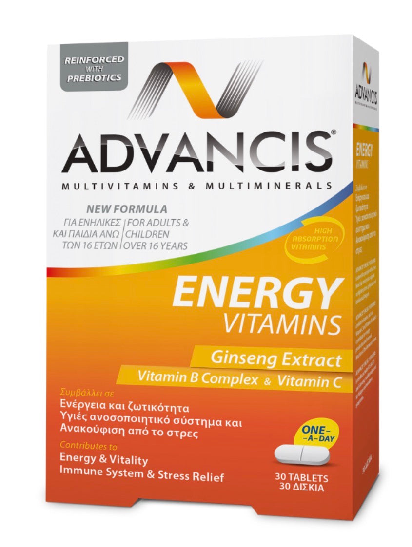 Advancis Energy Vitamins – 30 Tablets