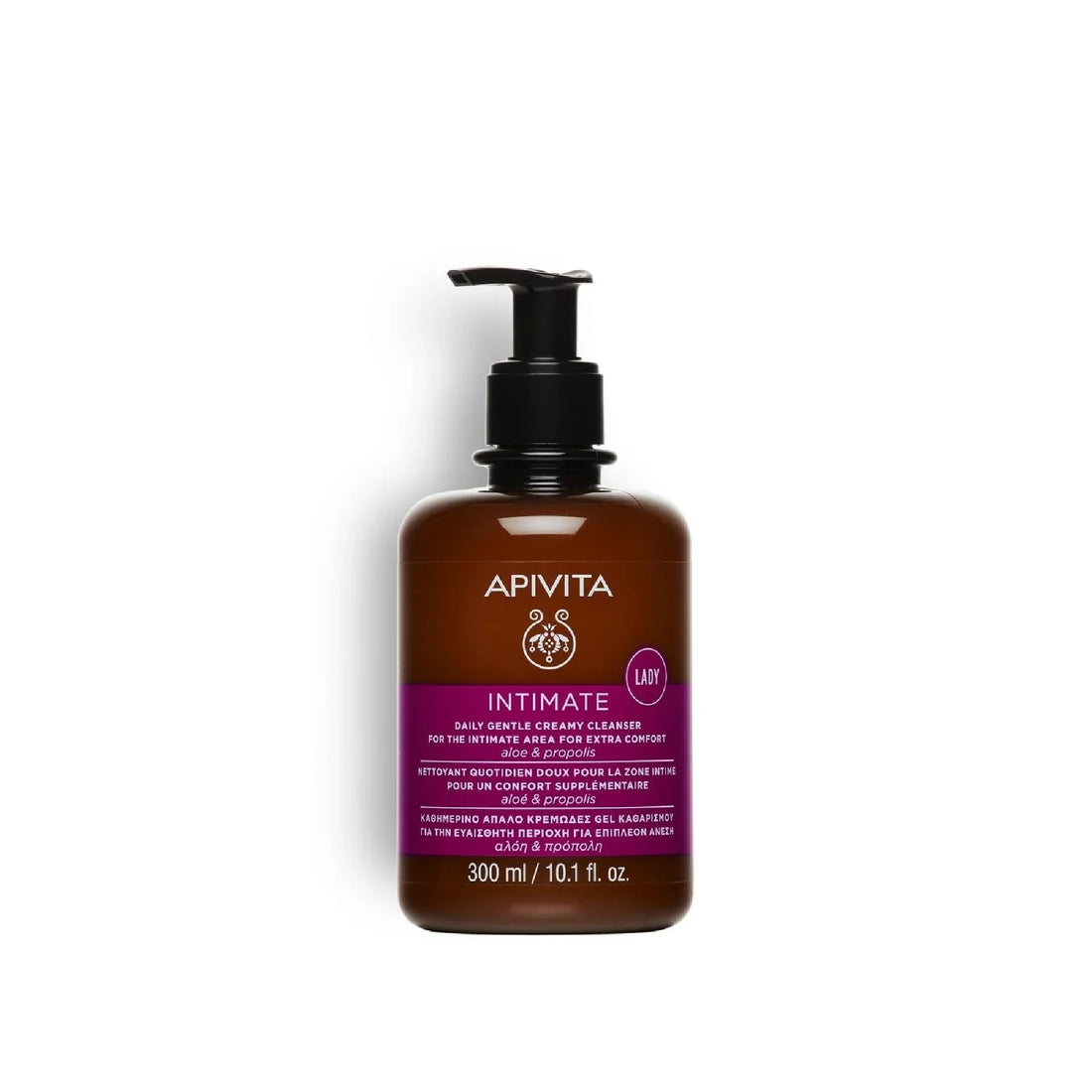 Apivita Daily Gentle Creamy Cleanser for the Intimate Area with Propolis and Olive Oil, 200ml.