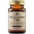 Bottle of Solgar Astaxanthin antioxidant supplement.