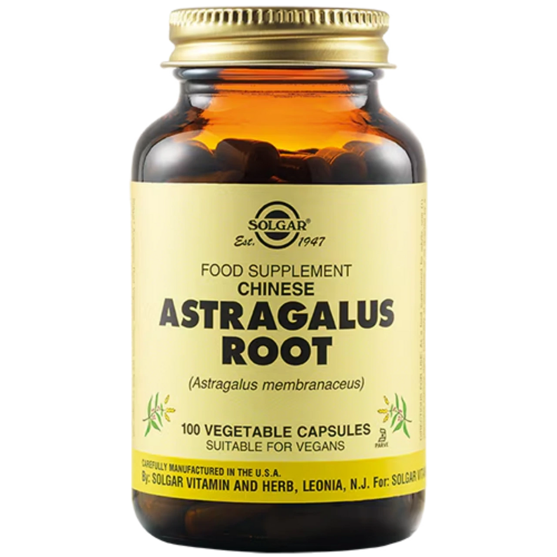 Solgar Chinese Astragalus Root herbal supplement for immune support.