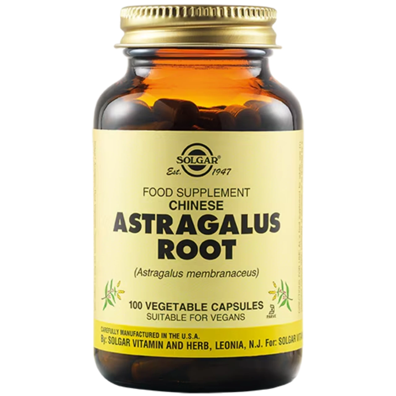 Solgar Chinese Astragalus Root herbal supplement for immune support.