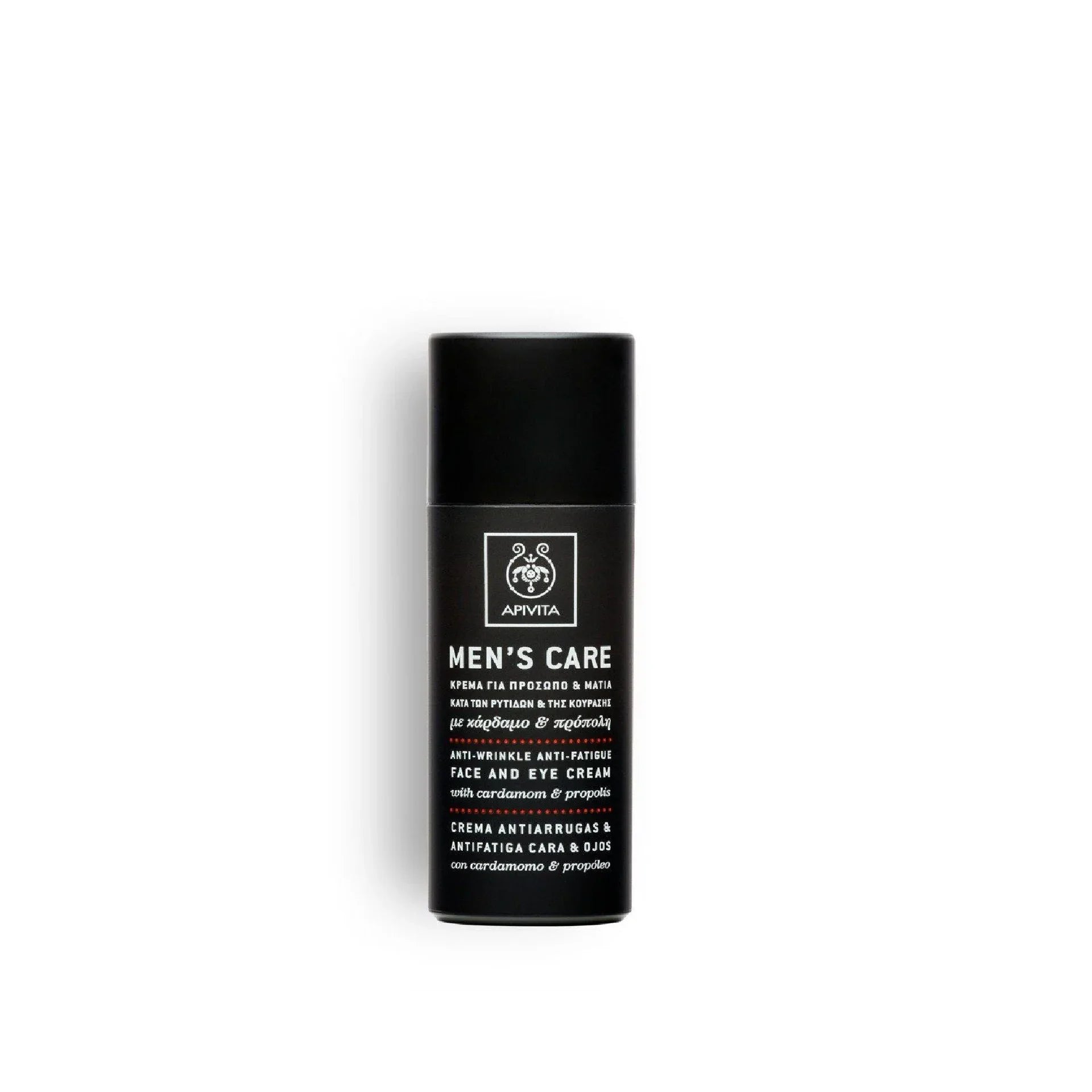 Apivita Men's Care Anti-Wrinkle and Firming Face and Eye Cream for youthful skin.
