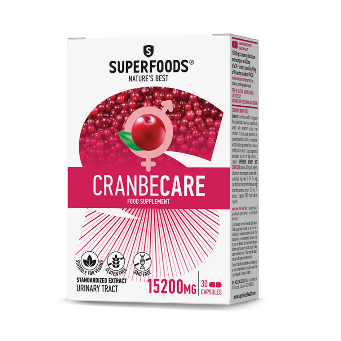 Cranbecare by Superfoods with cranberry extract for urinary health