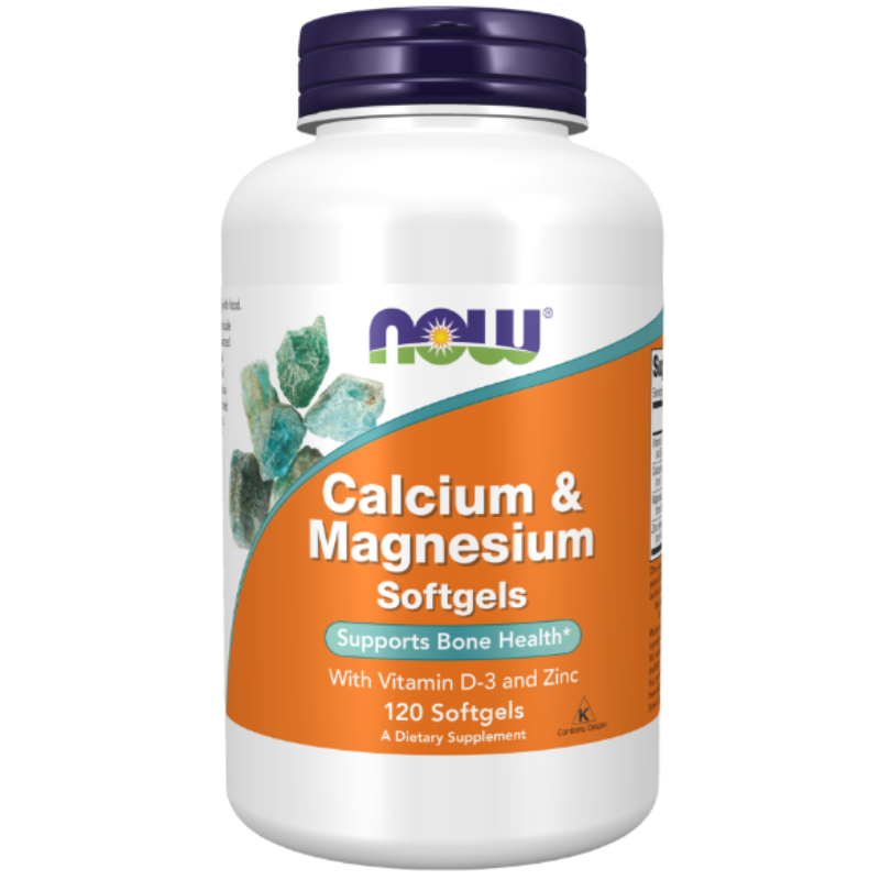  NOW Foods Calcium &amp; Magnesium Softgels - Supports bone health with vitamin D-3 and zinc.