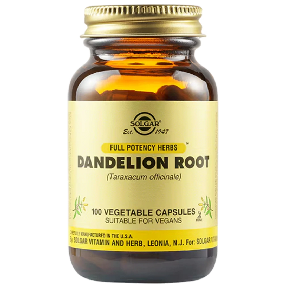 Solgar Dandelion Root Capsules for digestion and liver health