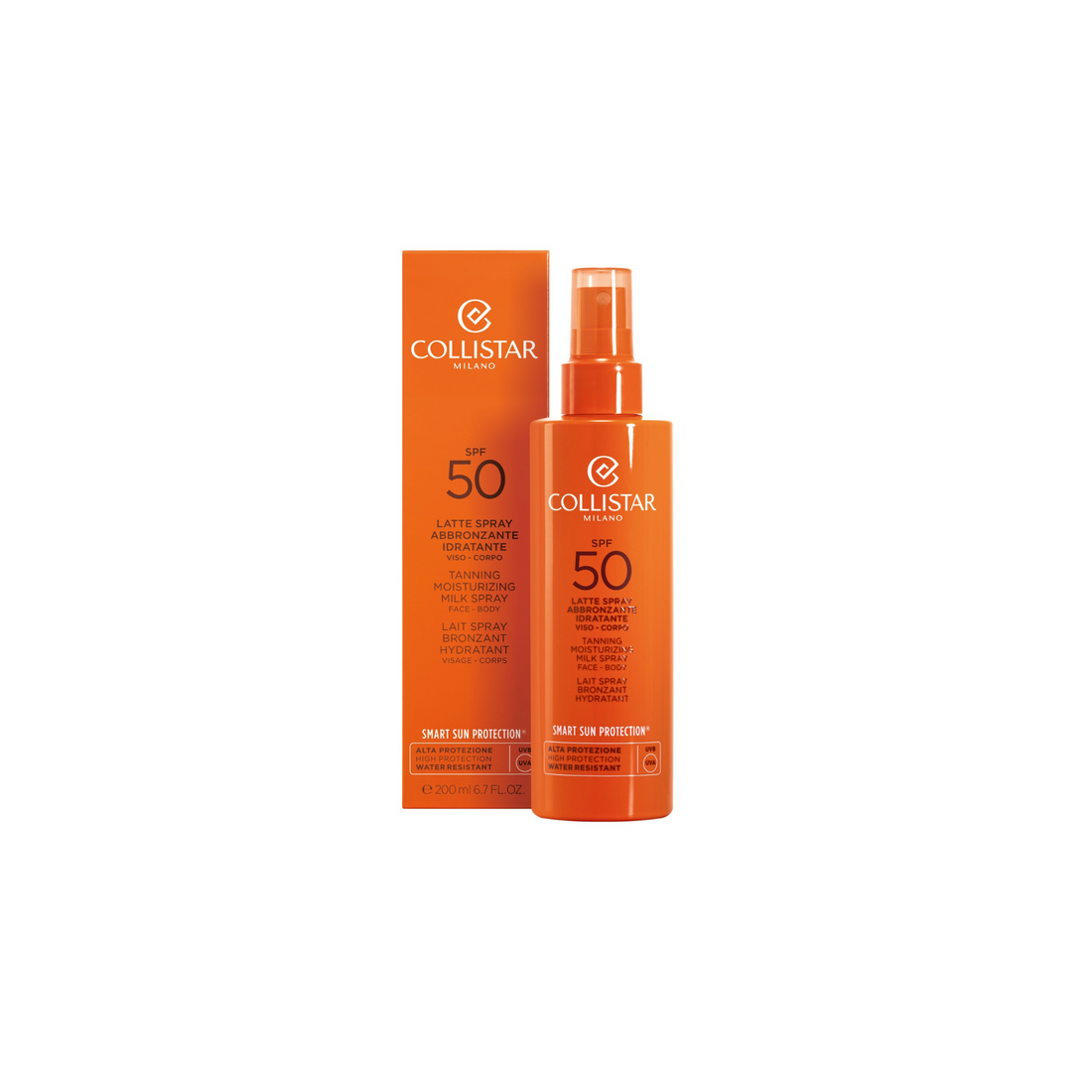 Collistar Sun Tanning Moisturizing Milk Spray Face &amp; Body SPF50+ - 200ml