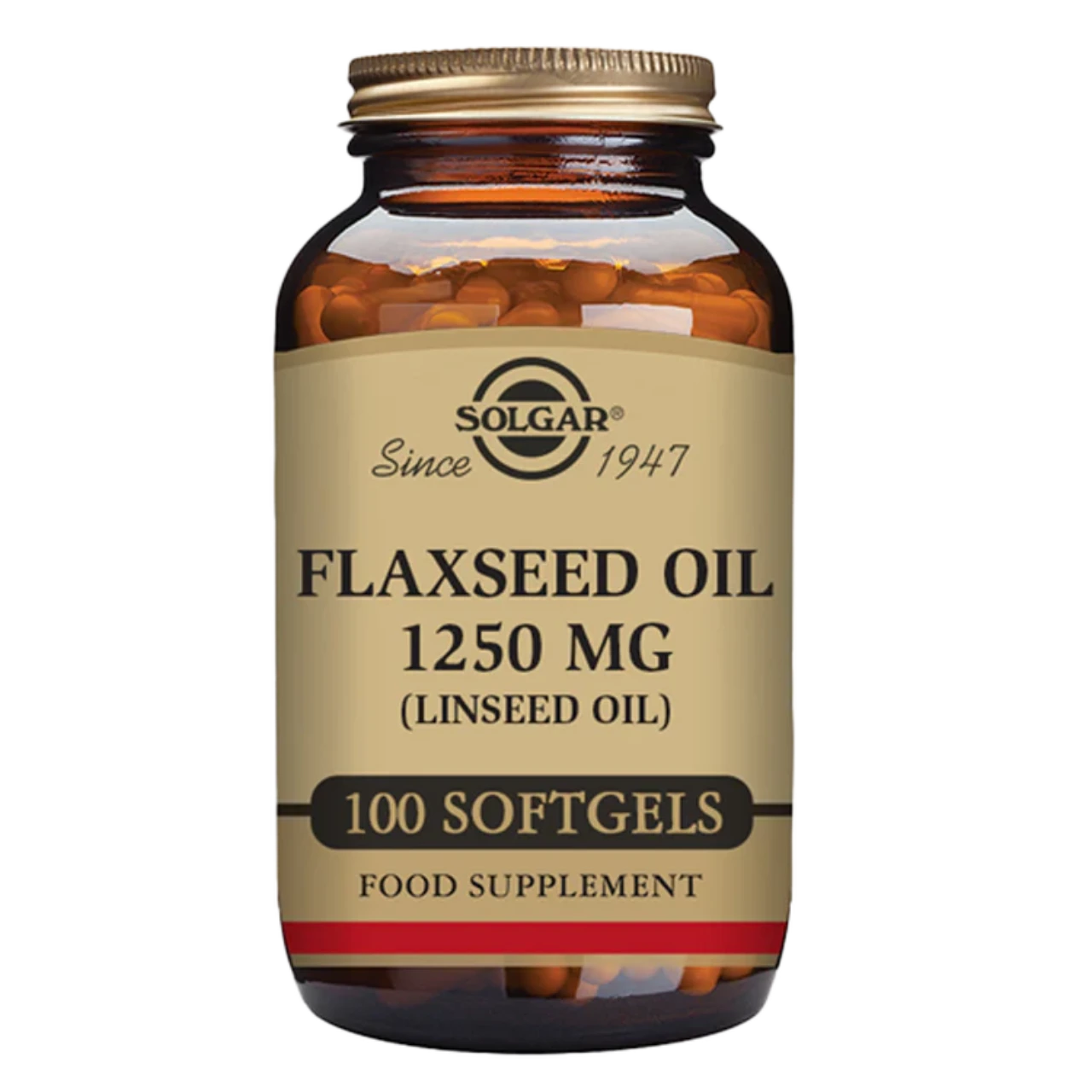 Solgar Flaxseed Oil 1250 mg Softgels - Premium source of Omega-3 Alpha-Linolenic Acid for heart, cholesterol, and skin health.