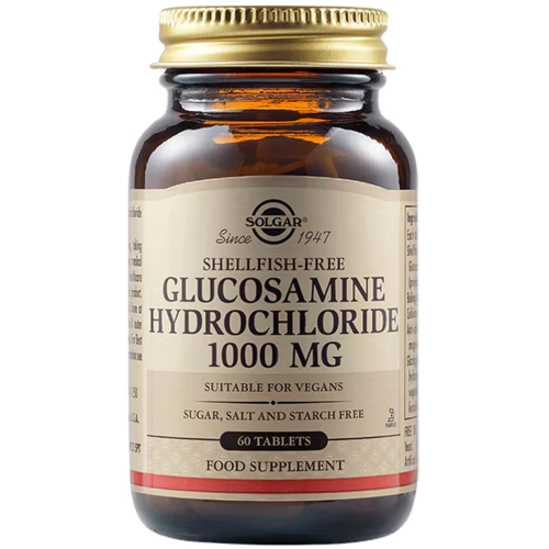 Solgar Glucosamine Hydrochloride 1000 mg - Promotes healthy joints and cartilage.