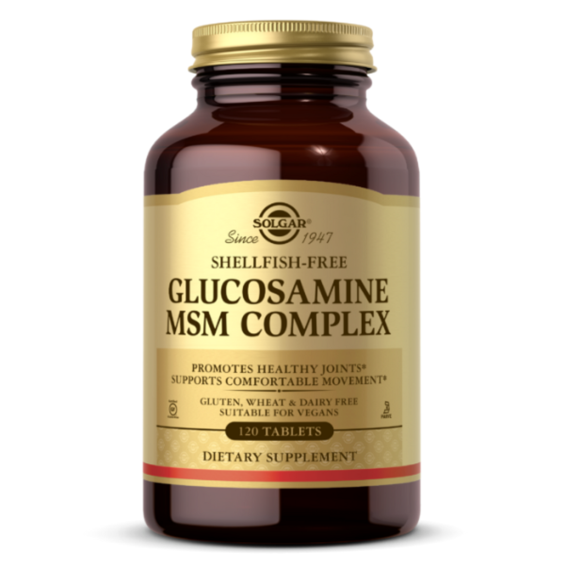 Solgar Glucosamine MSM Complex - Supports joint health and flexibility with shellfish-free formula.