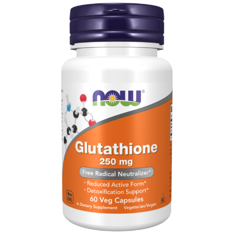 NOW Foods Glutathione 250 mg Veg Capsules - Detoxification and antioxidant support.