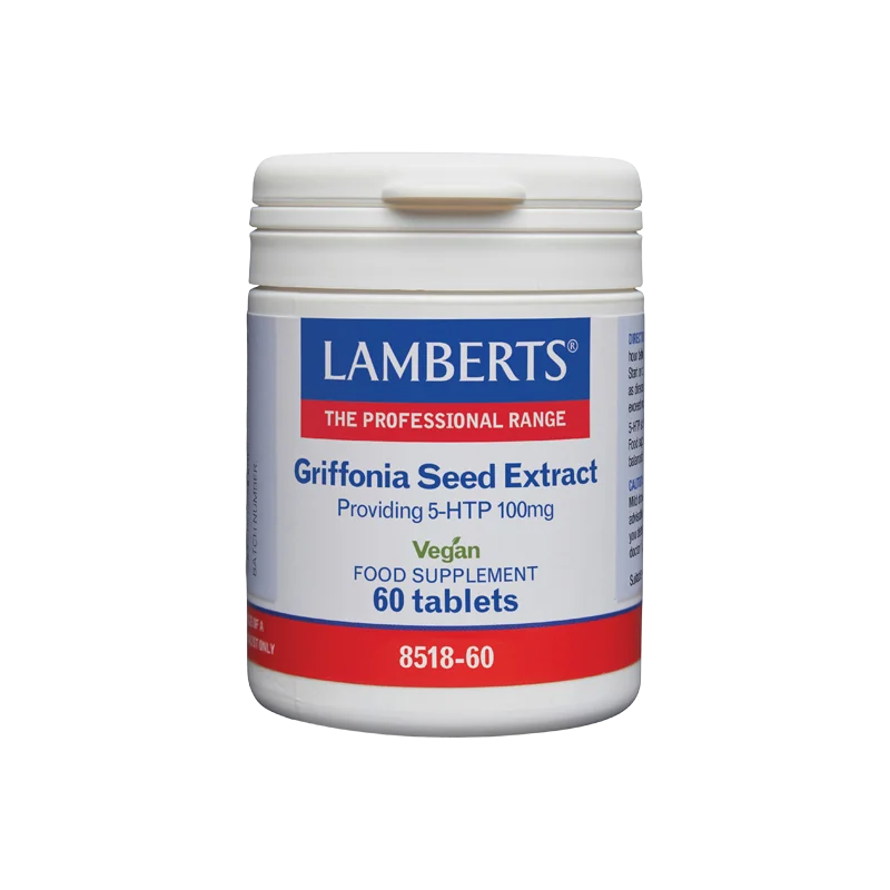 Lamberts 5-HTP 100mg - Supports mood and sleep with natural Griffonia seed extract.