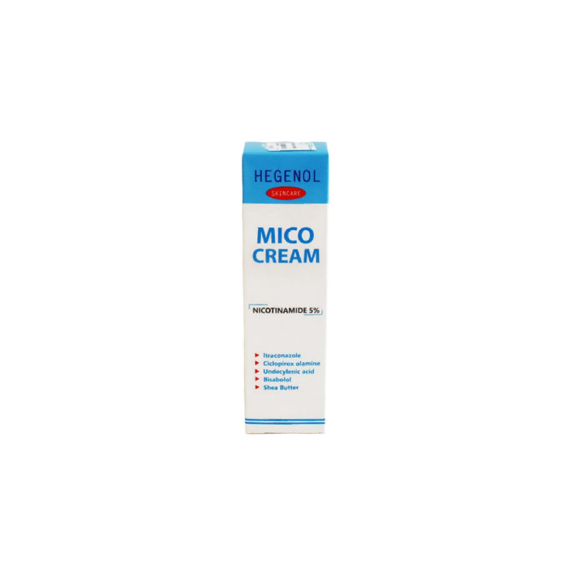 Hegenol Mico Cream – A skincare solution with 5% Nicotinamide and antifungal properties.