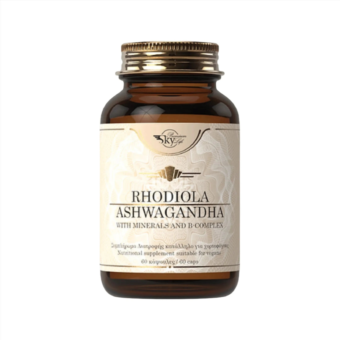 Rhodiola Ashwagandha supplement for mood and energy by Sky Premium Life