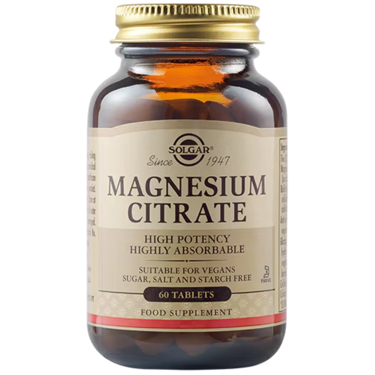 Solgar Magnesium Citrate - Enhances muscle, nerve function, and bone health.