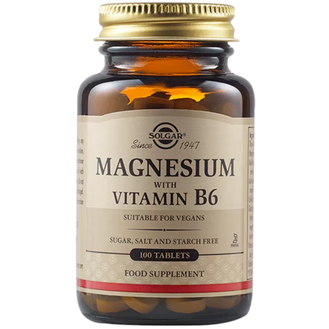  Solgar Magnesium with Vitamin B6 - Enhances energy, muscle function, and nervous system health.