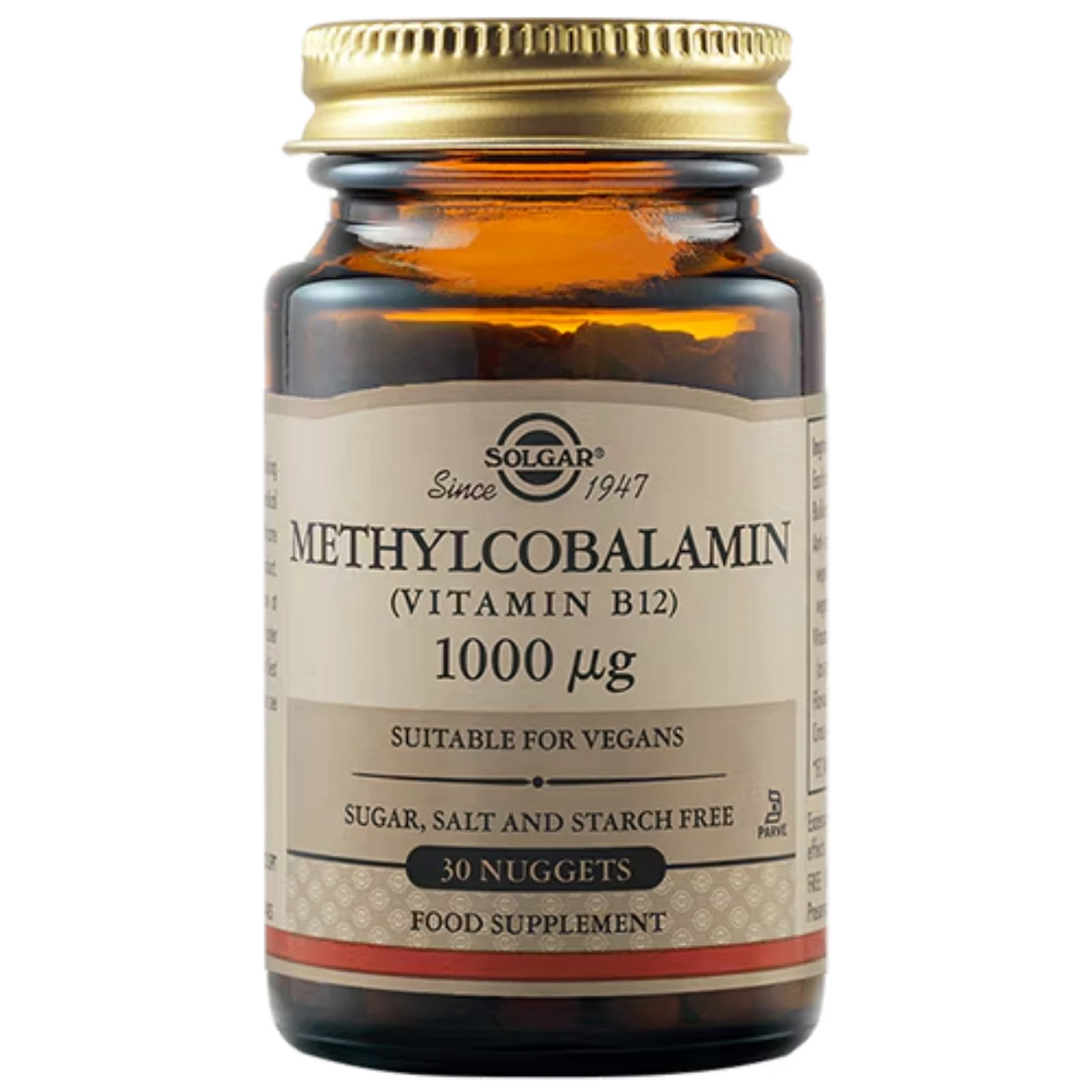 Solgar Methylcobalamin (Vitamin B12) 1000 µg - Boosts energy and supports nervous system health.