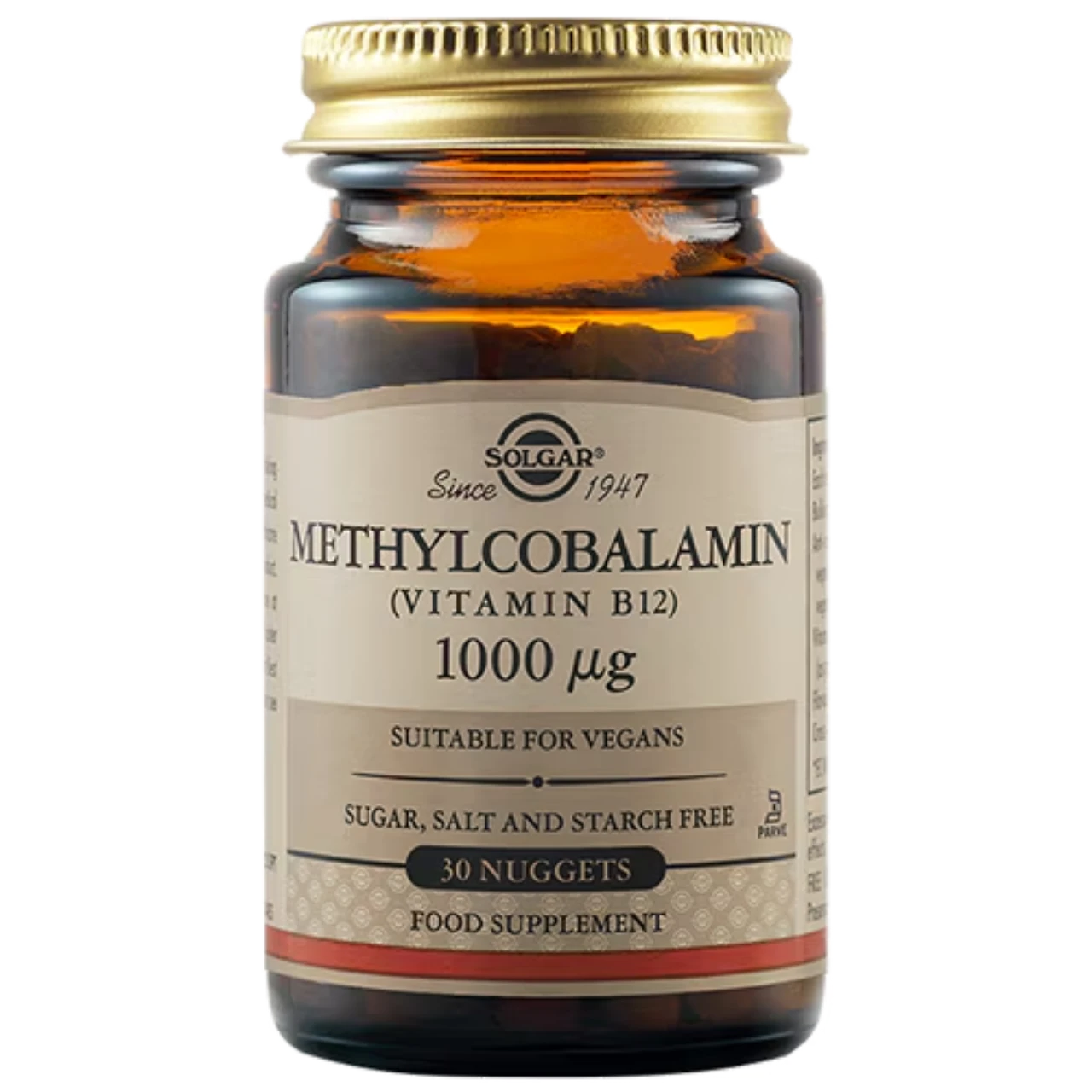 Solgar Methylcobalamin (Vitamin B12) 1000 µg - Boosts energy and supports nervous system health.