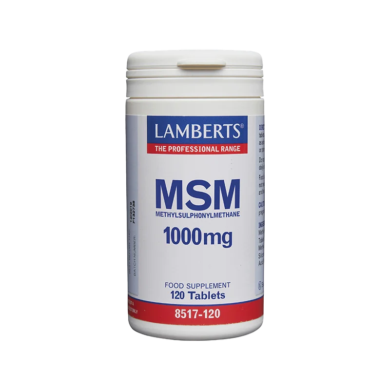 Lamberts MSM 1000mg - Supports joint health and muscle recovery.