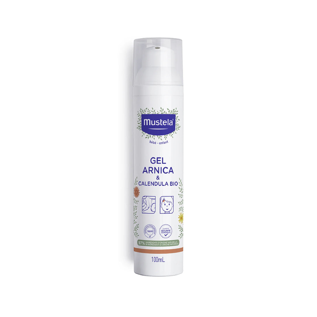 Mustela Gel with Arnica and Calendula for soothing and protecting baby&