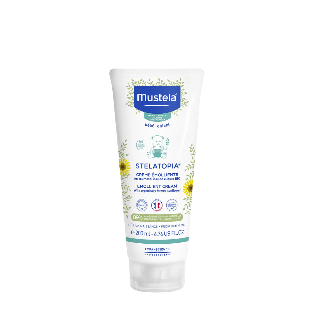 Mustela Stelatopia Emollient Cream for dry and eczema-prone skin relief.