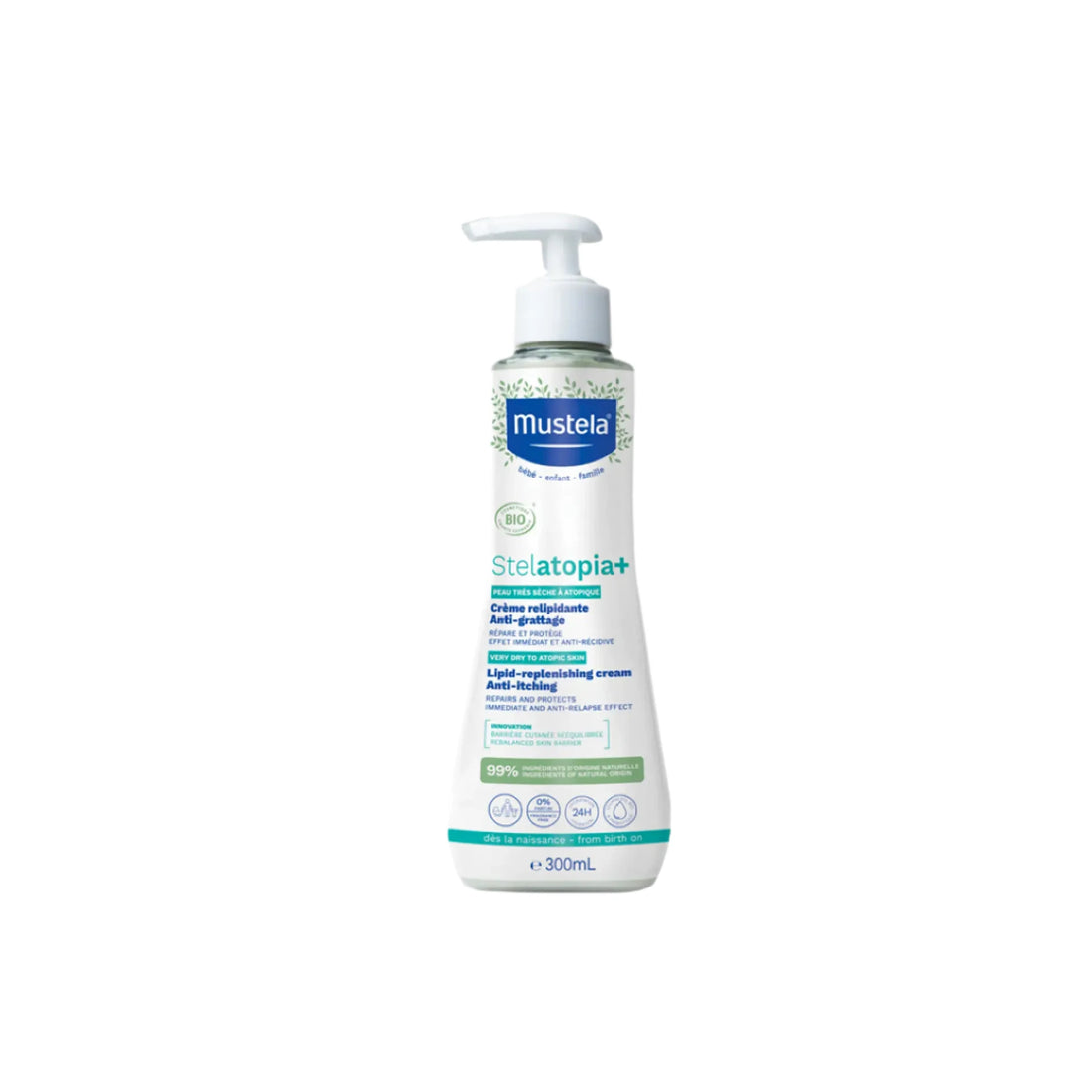 Mustela Stelatopia Lipid Replenishing Cream for nourishing dry and atopic skin.