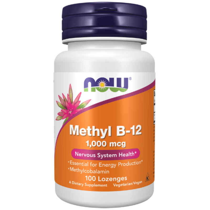 NOW Foods Methyl B-12 1000 mcg Lozenges - Nervous system health support.