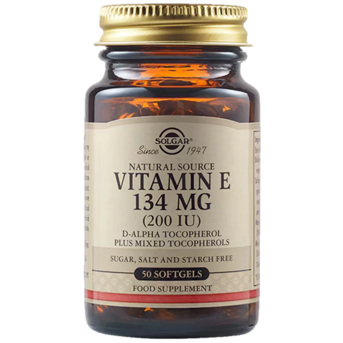 Solgar Natural Source Vitamin E 200 IU Softgels - Promotes antioxidant protection and immune support.