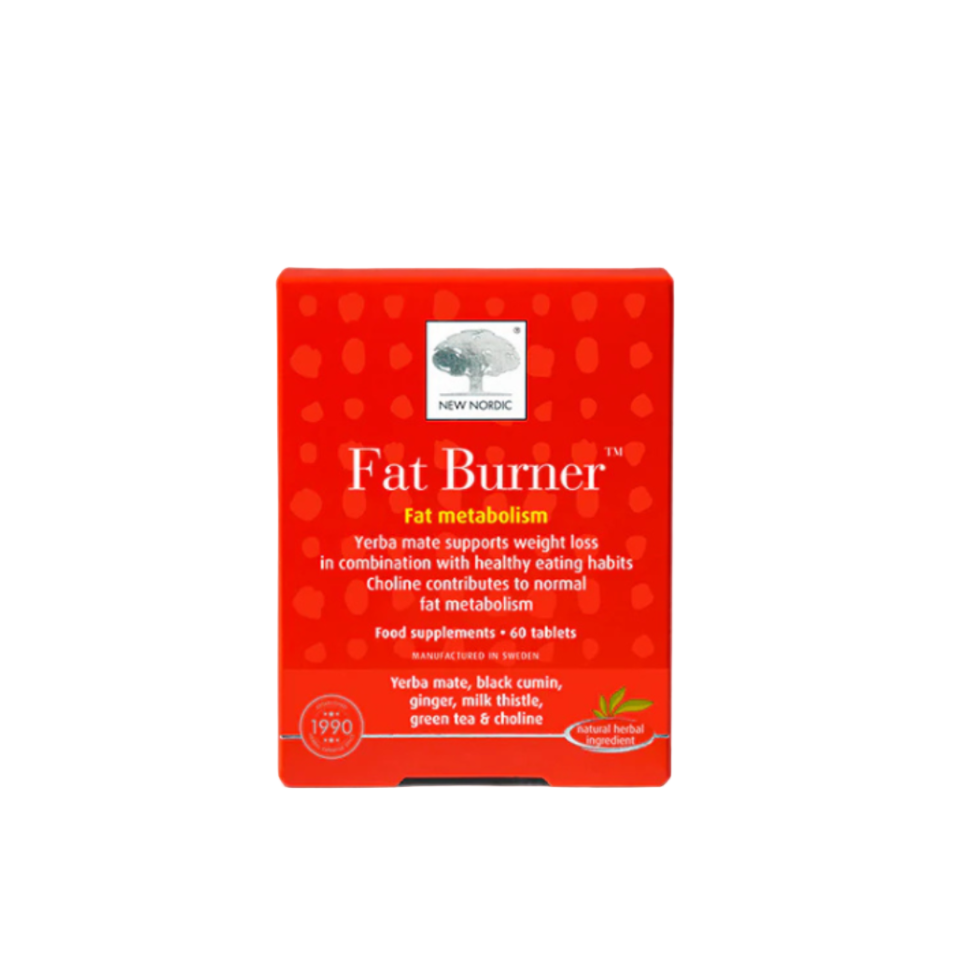 New Nordic Fat Burner tablets for supporting fat metabolism.