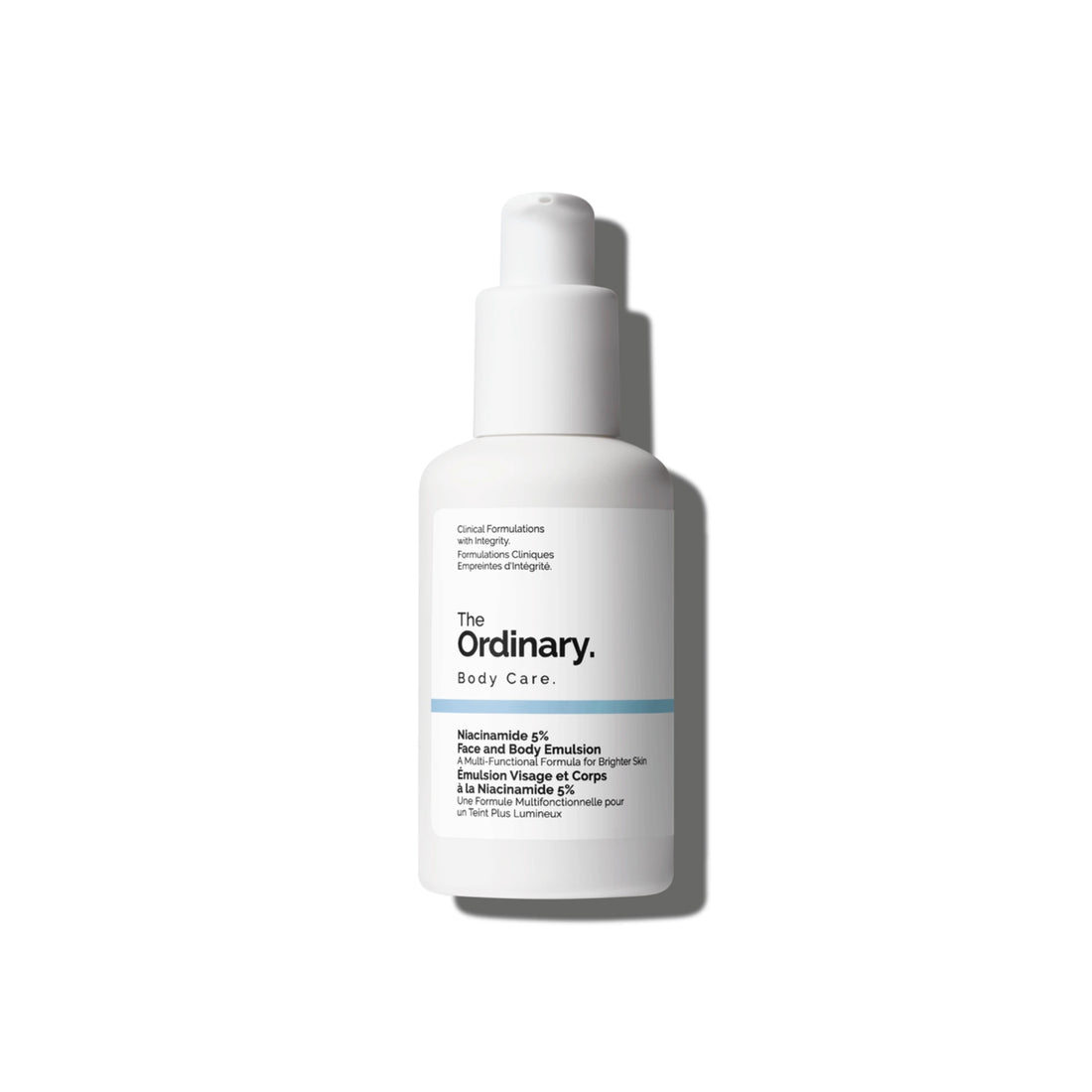 The Ordinary Niacinamide 5% Face &amp; Body Emulsion – Lightweight, hydrating treatment with niacinamide to brighten dark spots and improve skin tone and texture.