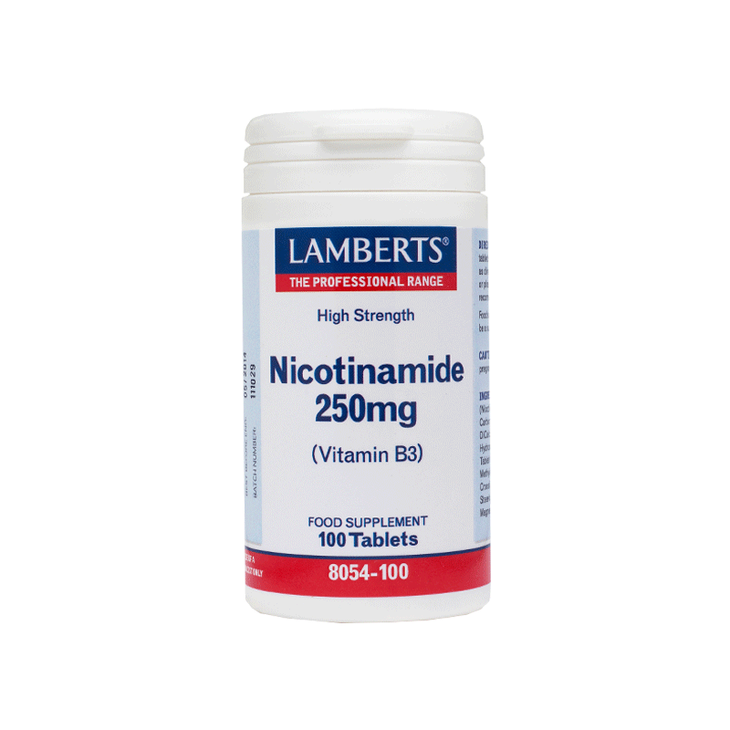 Lamberts Nicotinamide 250mg - Supports energy and nervous system health.