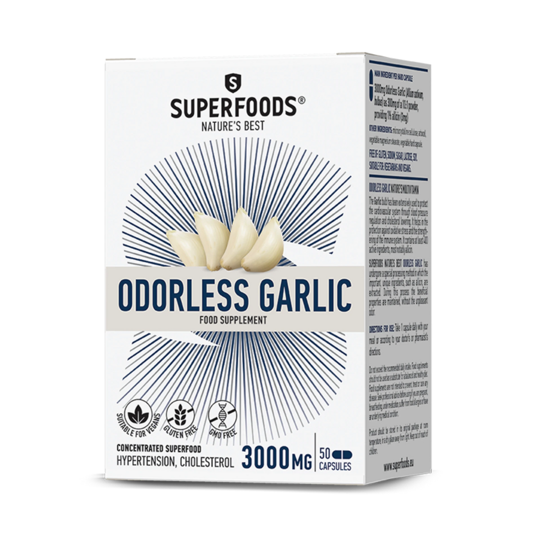 Odorless natural garlic extract for cardiovascular health