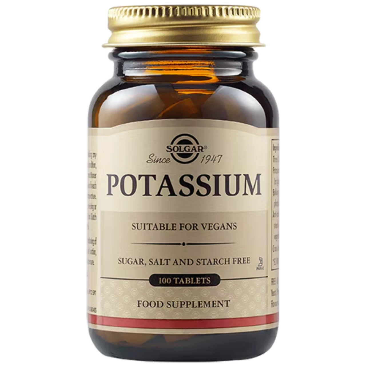 Solgar Potassium Tablets - Promotes electrolyte balance and nerve function.