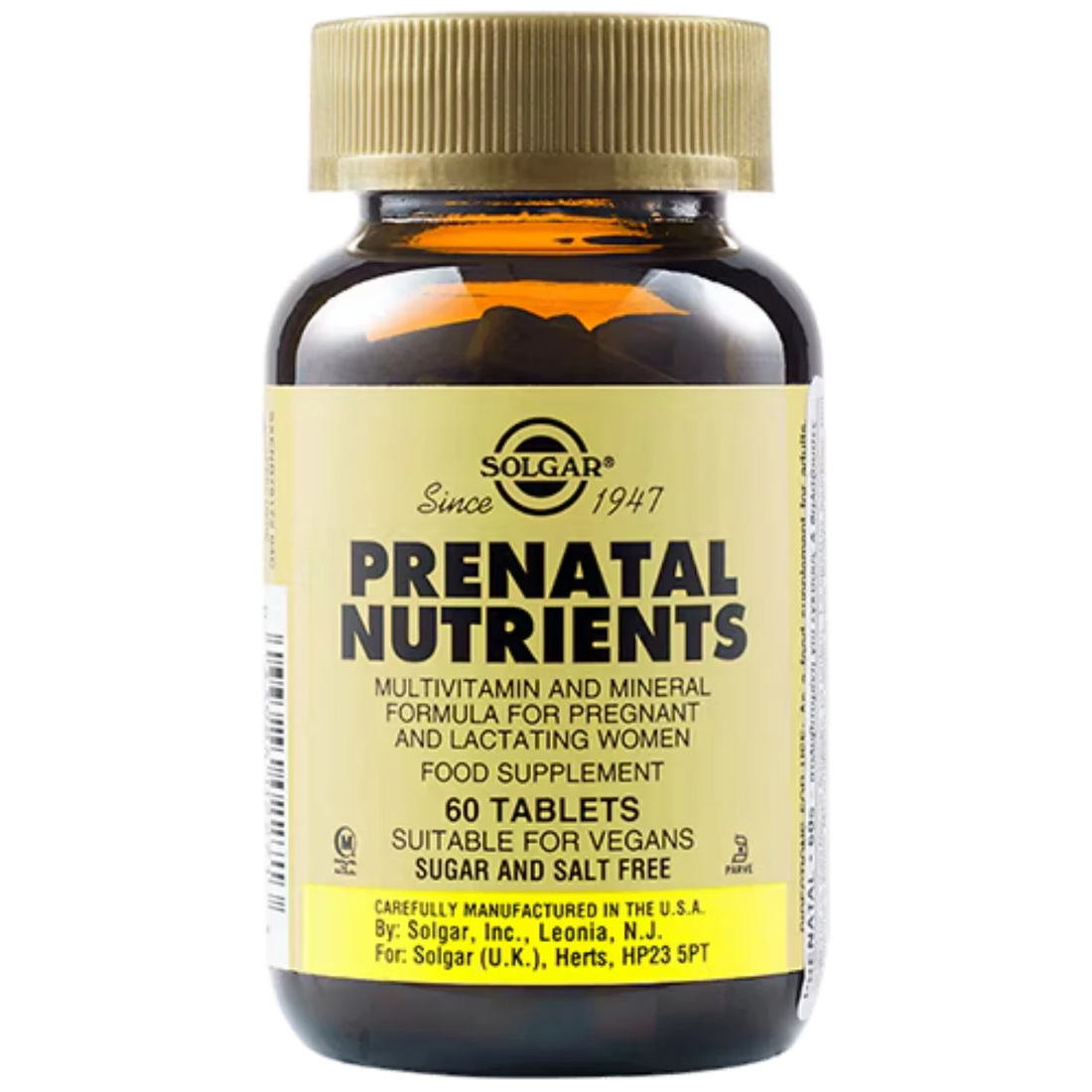 Solgar Prenatal Nutrients - Supports pregnancy and lactation.