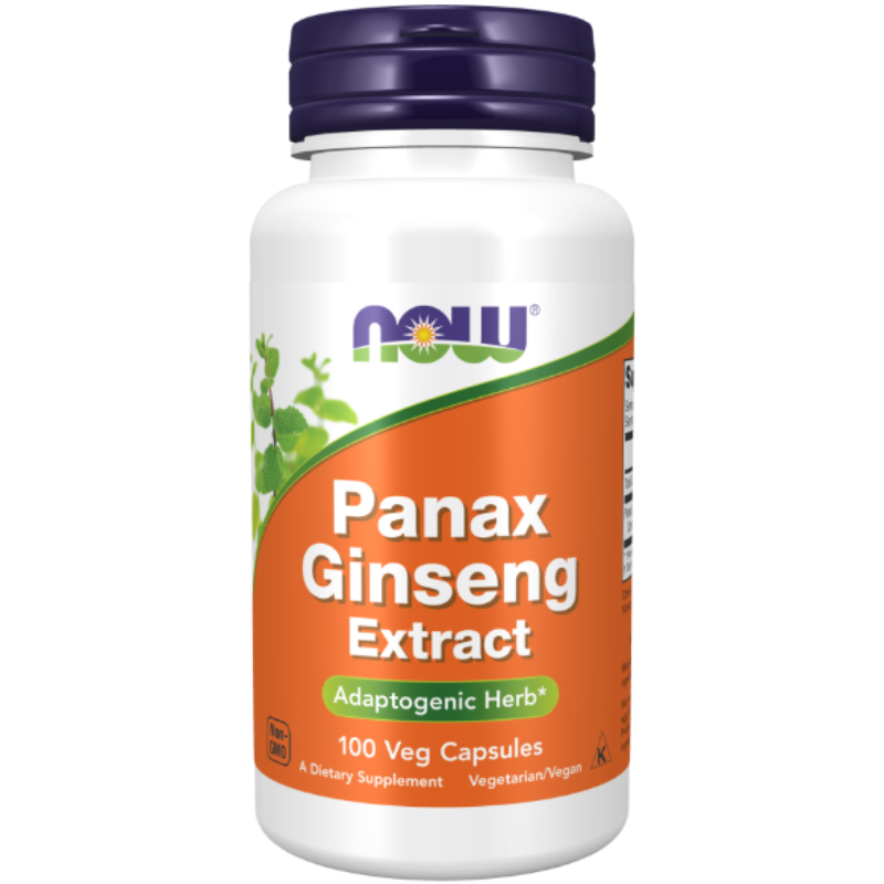 NOW Foods Panax Ginseng Extract Veg Capsules - Adaptogenic herb for energy and vitality.