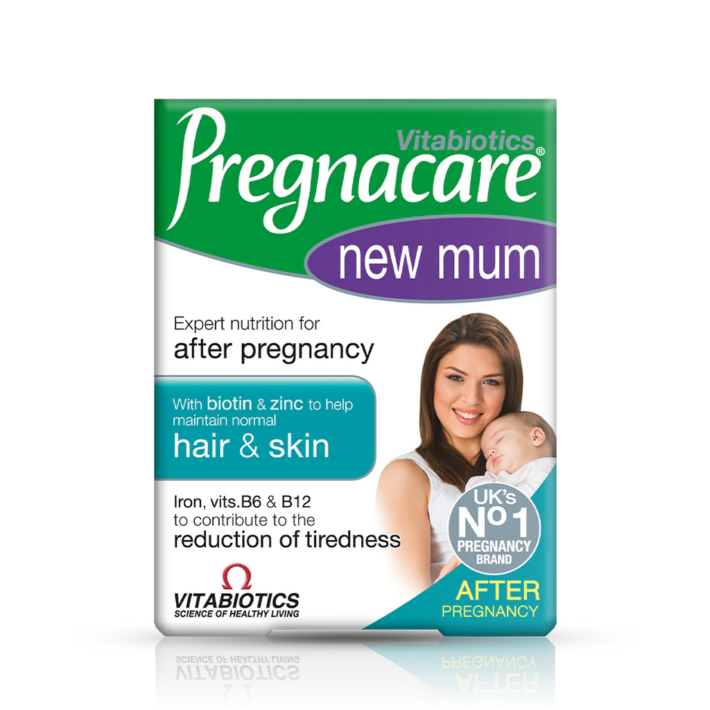 Vitabiotics Pregnacare New Mum - Postnatal support for energy, hair, and skin health.