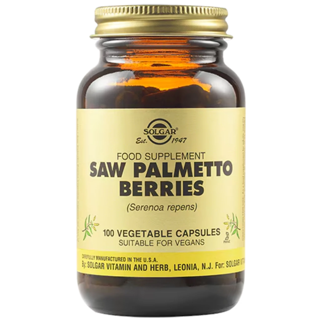 Solgar Saw Palmetto Berries - Promotes prostate and urinary health.