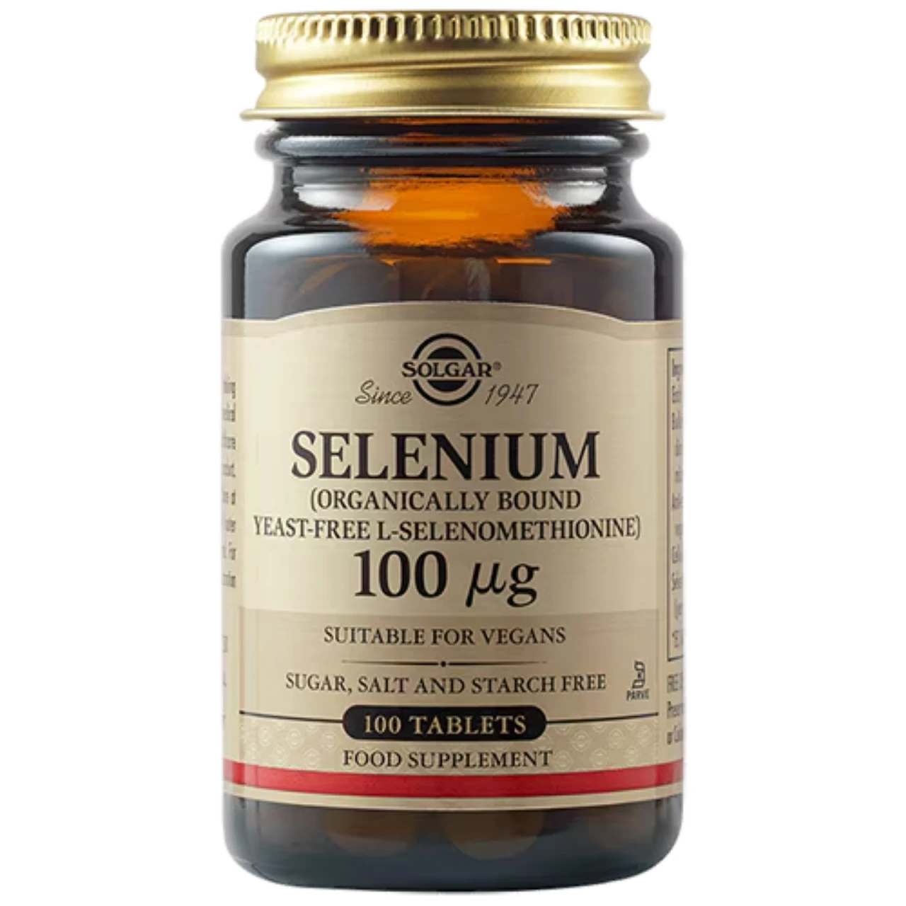 Solgar Selenium (Yeast-Free) 100 µg - Promotes immune and thyroid health.