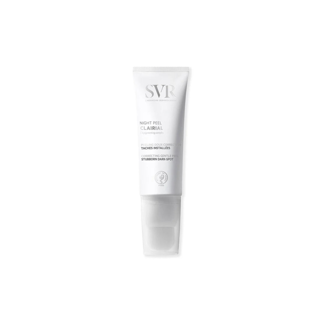 SVR Clairial Night Peel – overnight pigmentation spot corrector with brush applicator for even, radiant, and smooth skin.