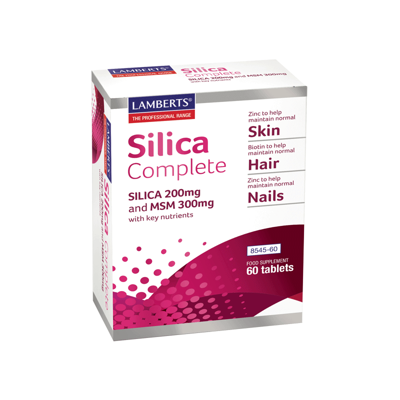 Lamberts Silica Complete - Comprehensive support for skin, hair, and nails with silica and essential nutrients.