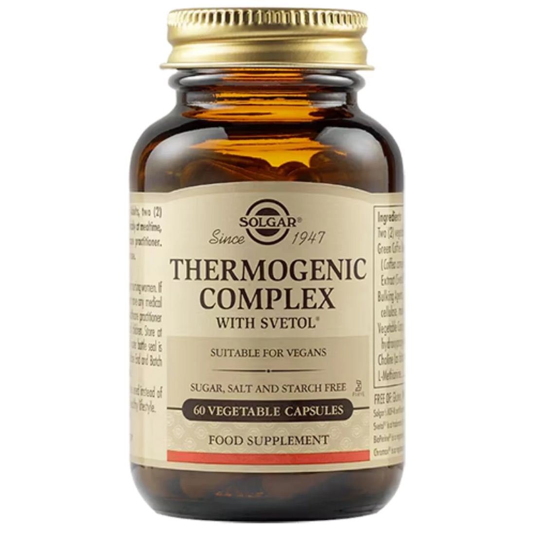 Solgar Thermogenic Complex with Svetol - Enhances metabolism and supports weight management.
