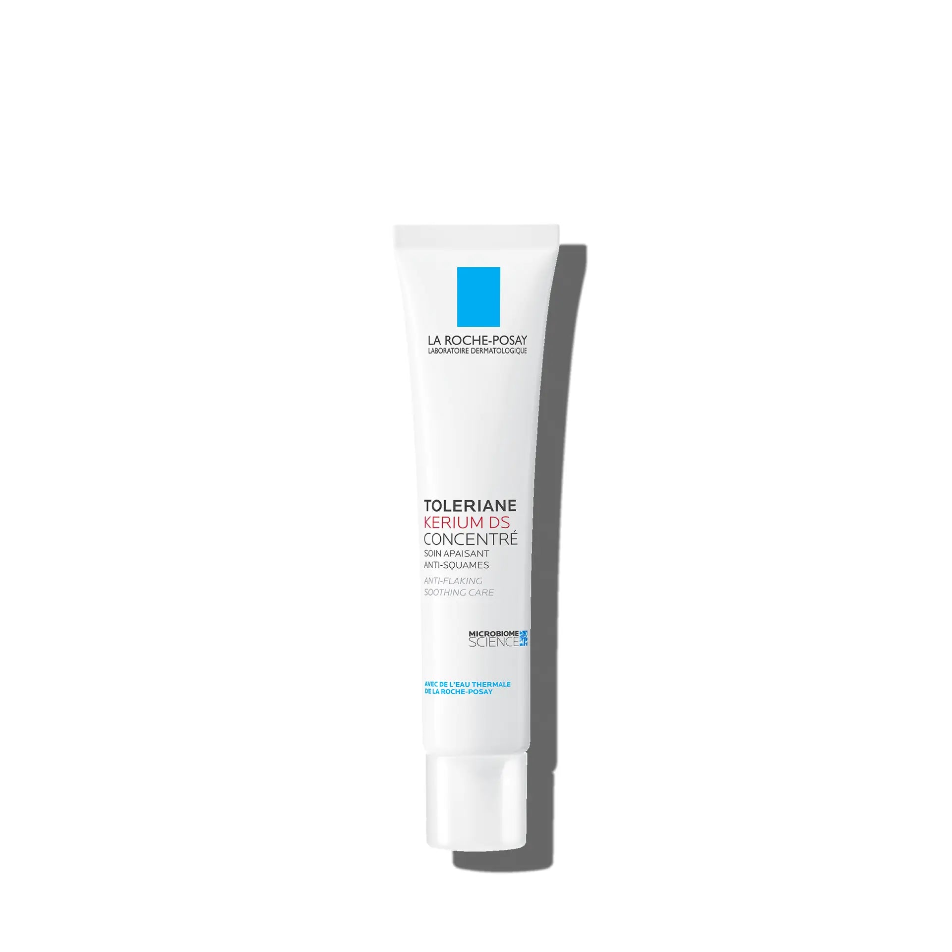 La Roche-Posay Toleriane Kerium DS Cream for treating seborrheic dermatitis and calming irritated skin.