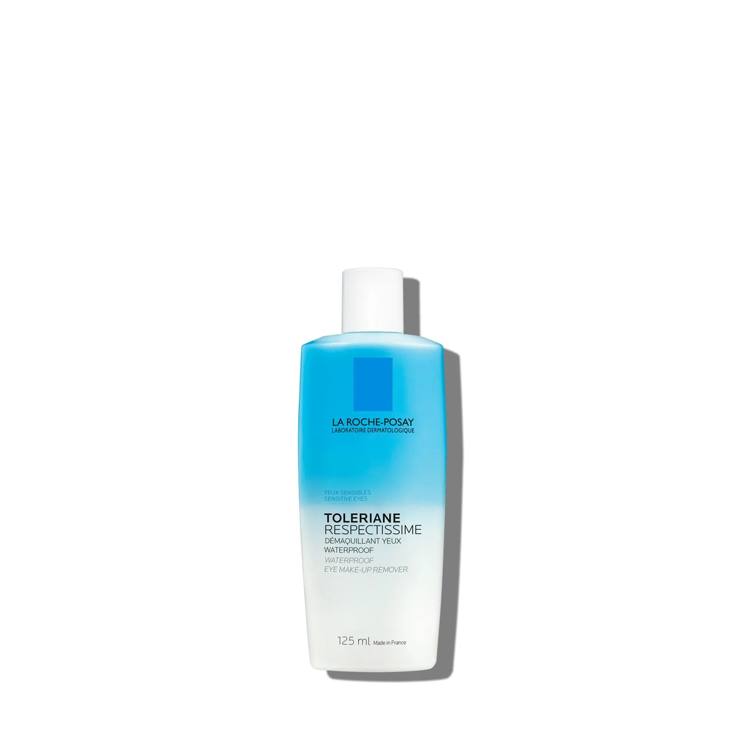 La Roche-Posay Toleriane Respectissime Waterproof Eye Makeup Remover for gentle and effective removal of waterproof eye makeup.