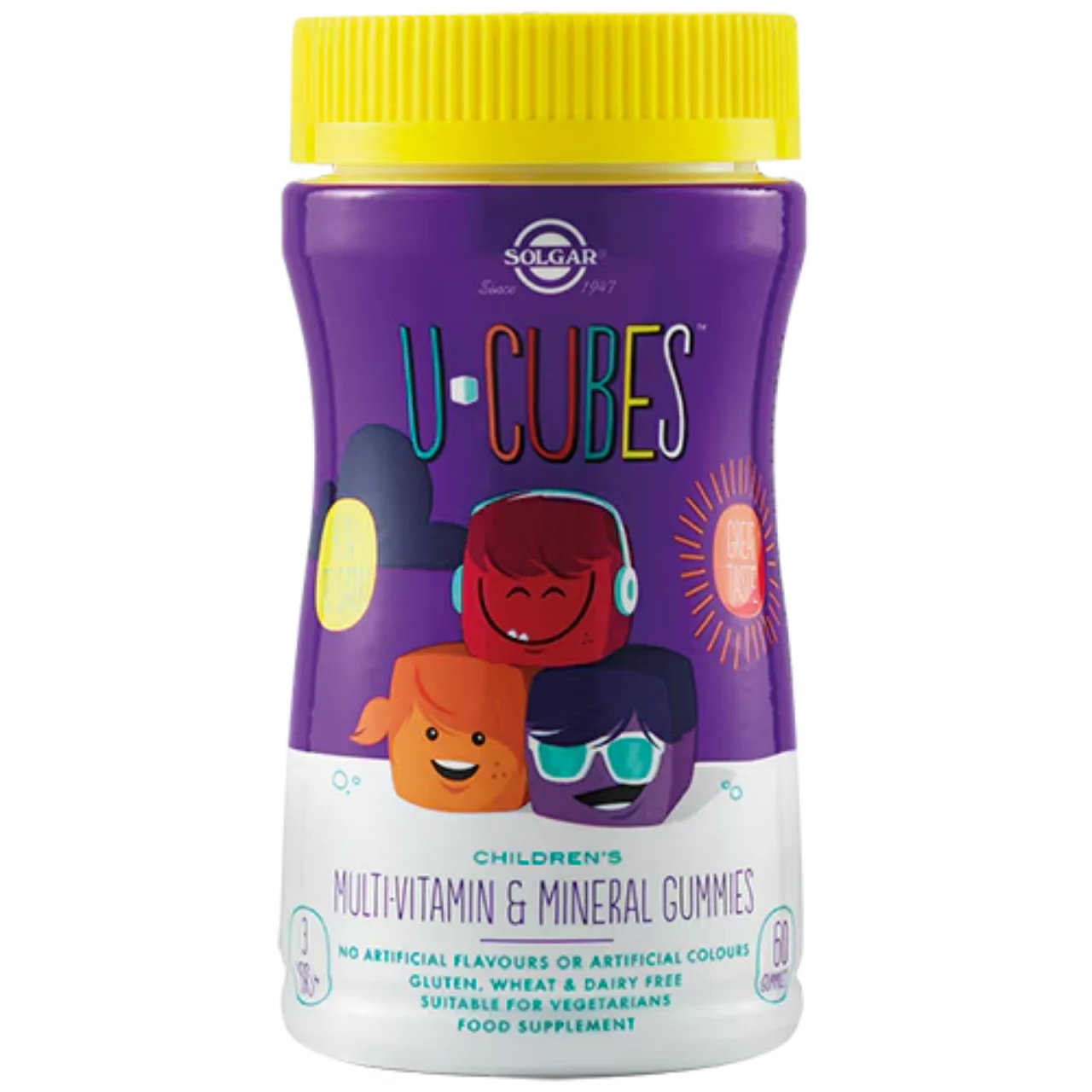 Solgar U-Cubes™ Children's Multivitamin and Mineral Gummies - Daily nutritional support for children.