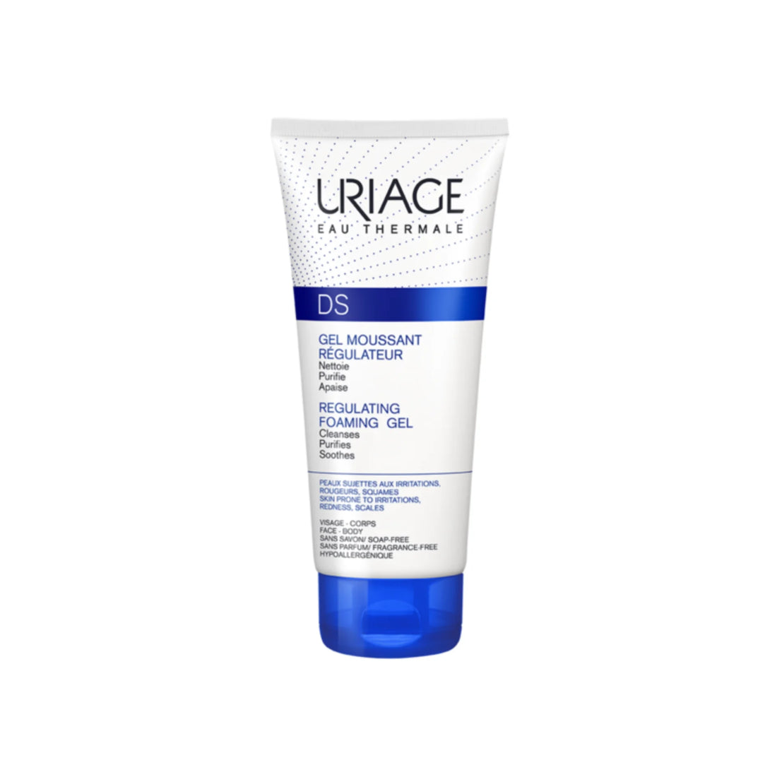 Uriage D.S. Cleansing Gel for reducing irritation and cleansing sensitive skin.